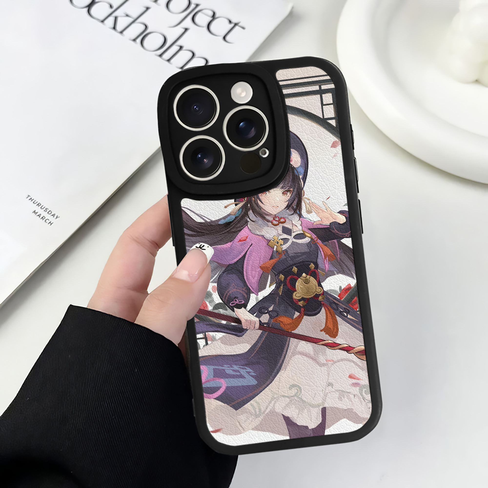 げんし神 genshin 【iPhone 16シリーズ対応】シリコンスマホケース（レザー調） 材質：シリコン